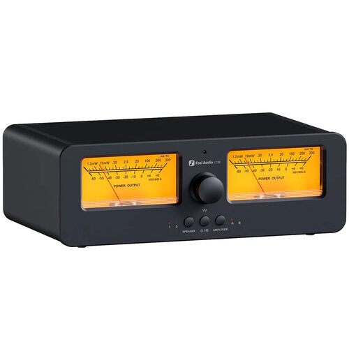 Sideloaded ERP image Fosi Audio LC30 Amplifier Speaker Switcher 2-In-2 Out Dual Analog VU Meter - Orange - Image 1