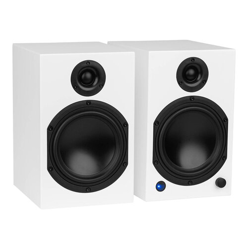 Dayton Audio M6-White Active Bookshelf Speakers