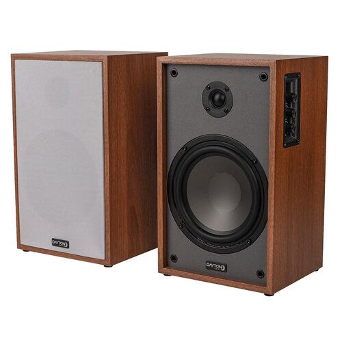 Dayton Audio Classic B65A Powered Bookshelf Speaker Pair Wood