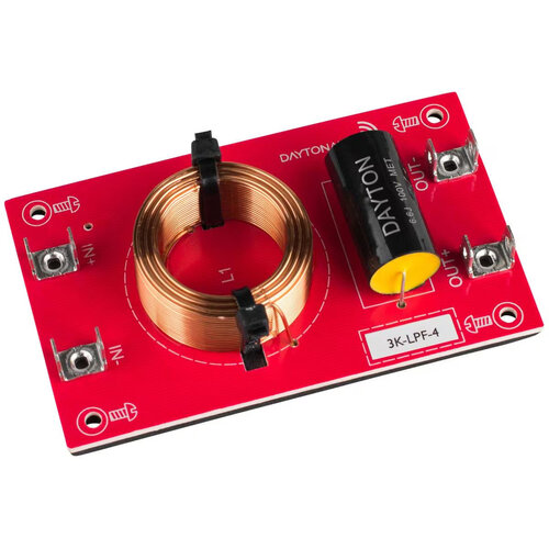 Dayton Audio Low Pass Speaker Crossover 12 dB/Octave, 4 Ohm Assembled crossover