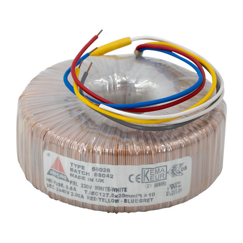 Amplimo 58026 160 VA | 2 x 40 V Toroidal Transformer
