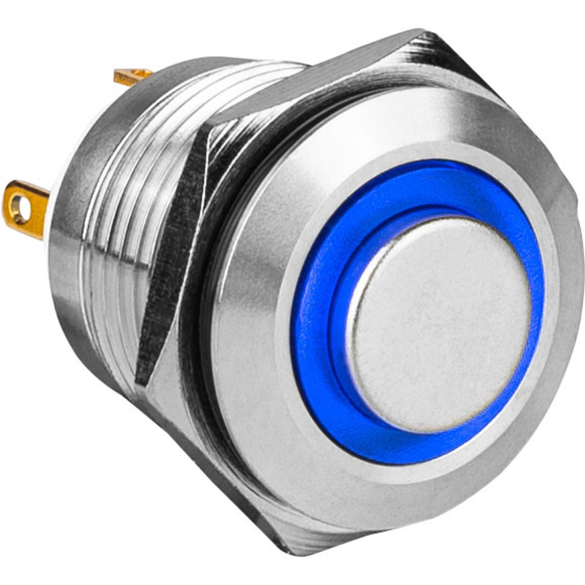 SPST N.O. 16mm Waterproof Raised Push Button Switch