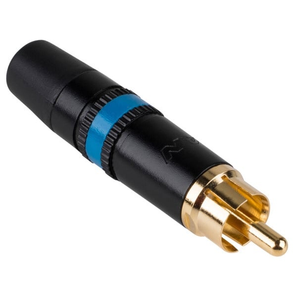 Sideloaded ERP image Neutrik Rean NYS373-6 RCA Plug Connector | Blue - Image 1